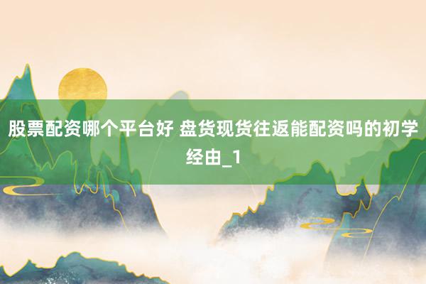 股票配资哪个平台好 盘货现货往返能配资吗的初学经由_1